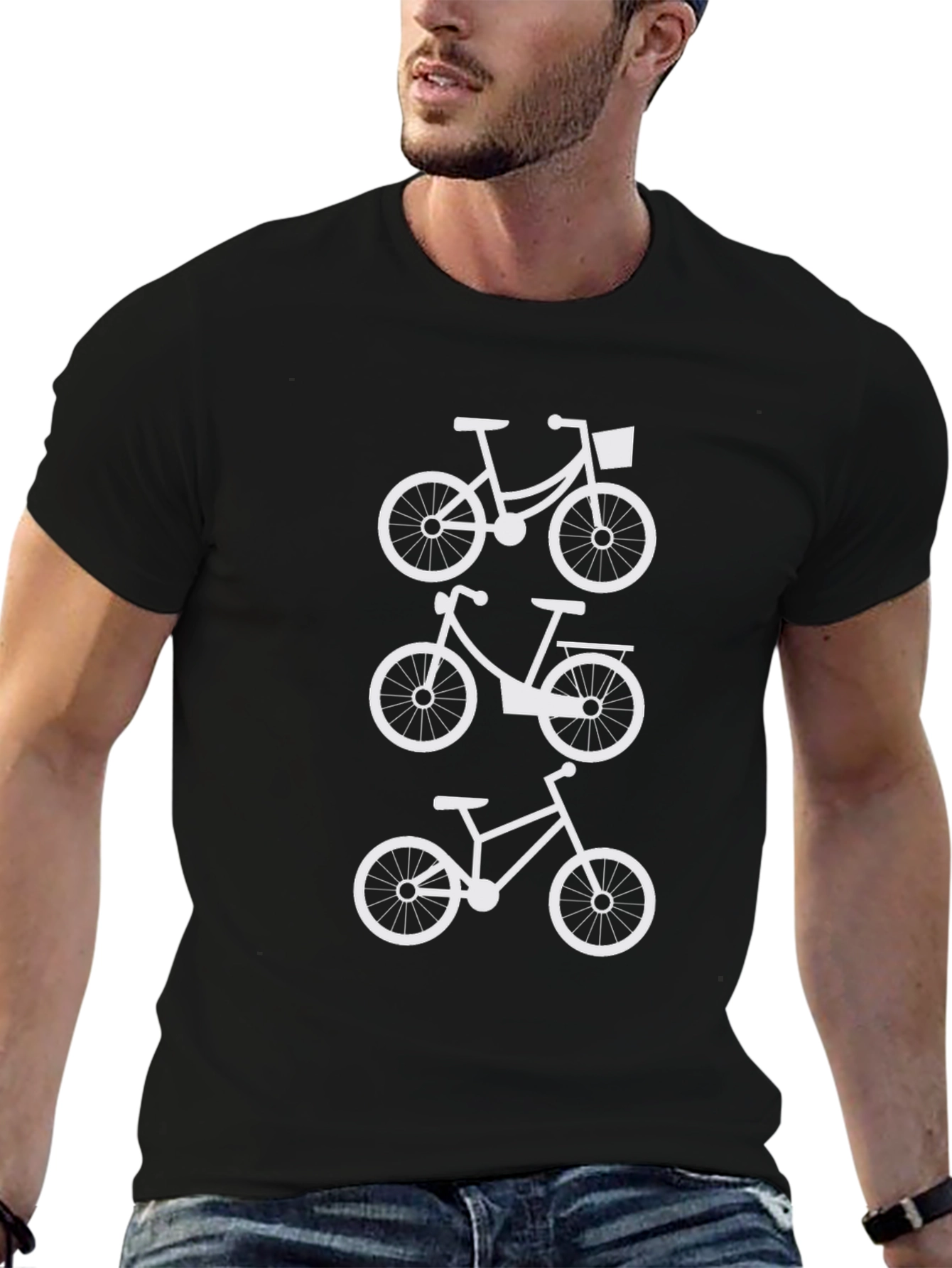Black Bicycle T-Shirt - Cycling Enthusiast Apparel
