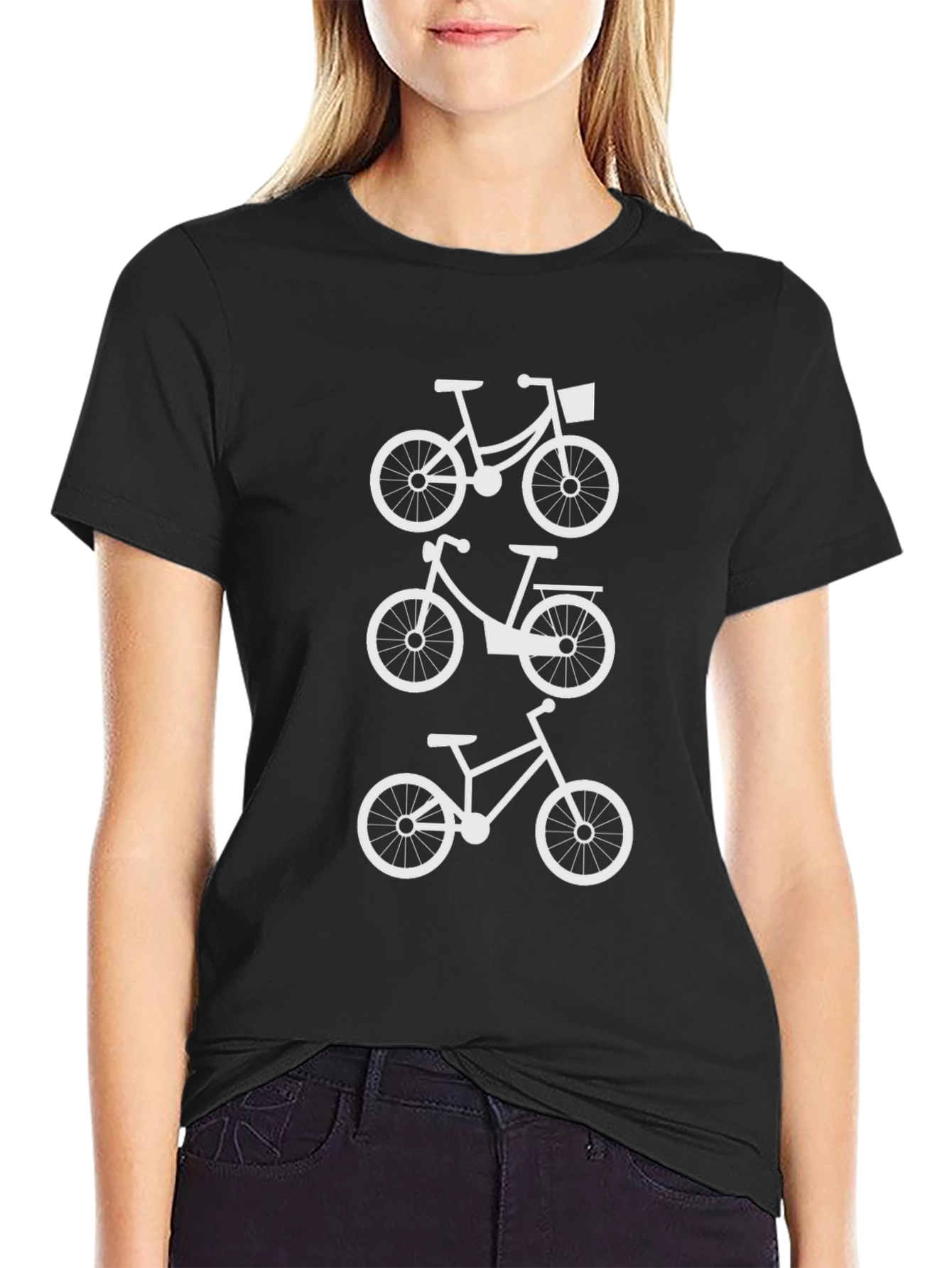 Black Bicycle T-Shirt - Cycling Enthusiast Apparel