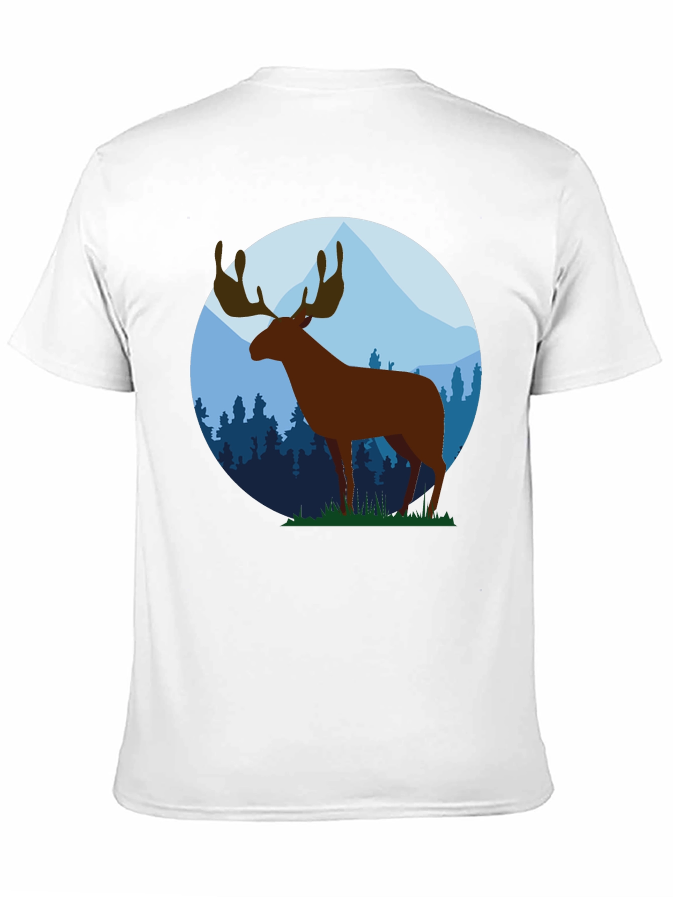 Moose Graphic Tee - Black Cotton Blend