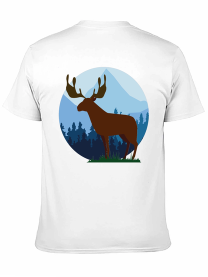 Moose Graphic Tee - Black Cotton Blend