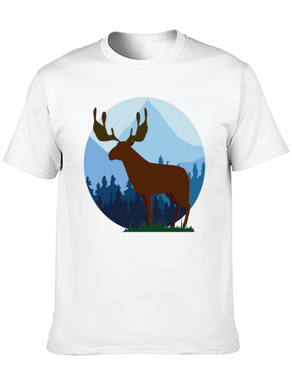 Moose Graphic Tee - Black Cotton Blend