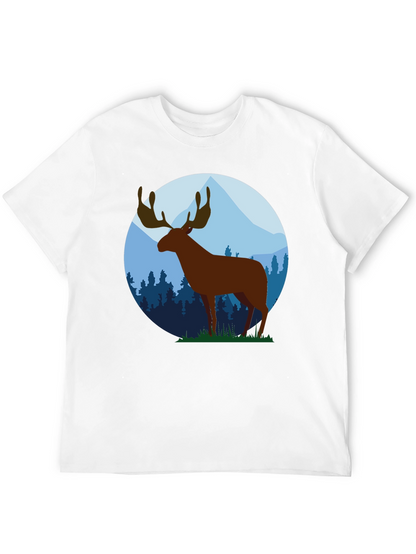 Moose Graphic Tee - Black Cotton Blend