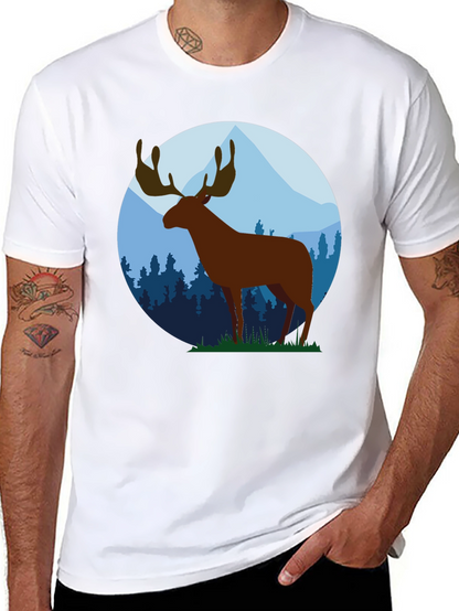 Moose Graphic Tee - Black Cotton Blend
