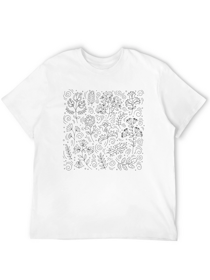 Floral Print Black T-Shirt - Stylish Comfort
