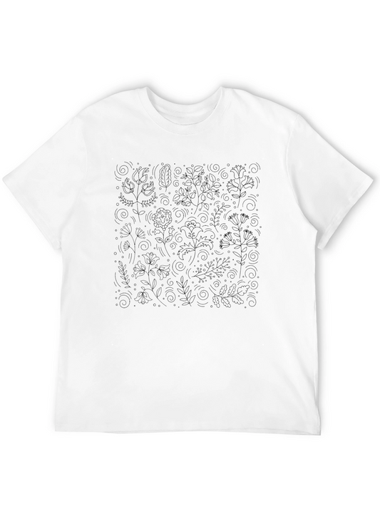 Floral Print Black T-Shirt - Stylish Comfort