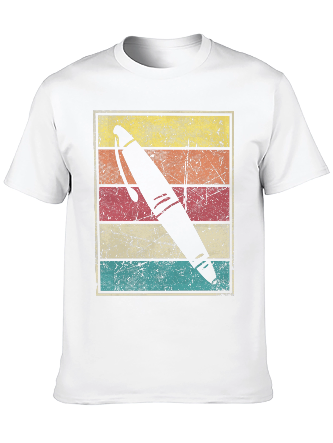Retro Pen Graphic Tee - Black Unisex T-Shirt