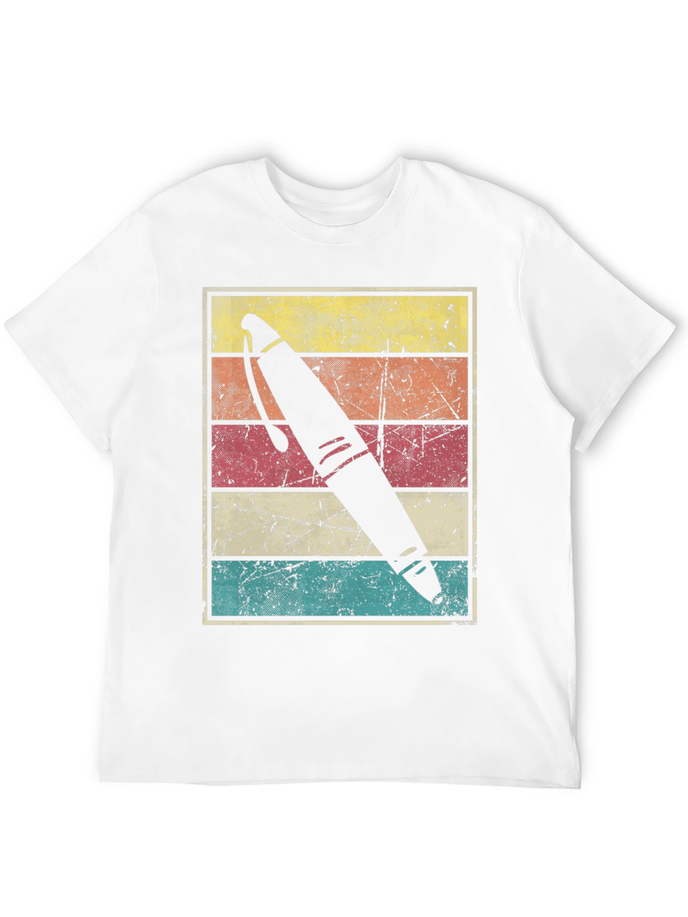 Retro Pen Graphic Tee - Black Unisex T-Shirt