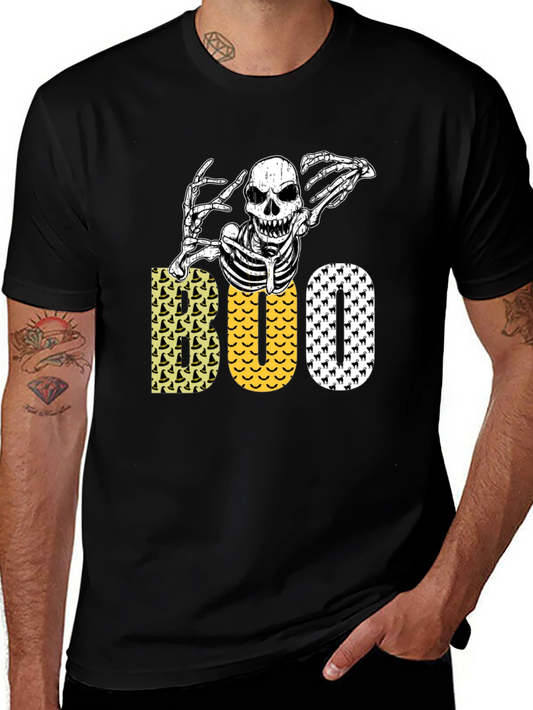 Halloween Skeleton Boo Graphic Tee