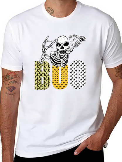 Halloween Skeleton Boo Graphic Tee