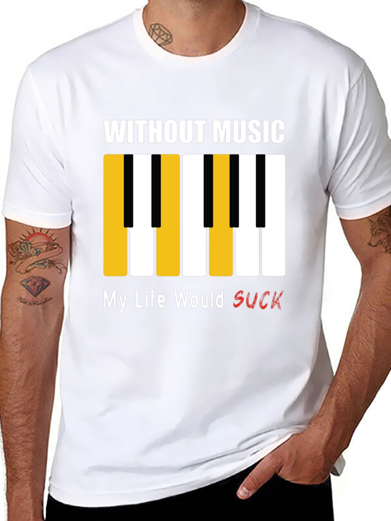 Music Lover T-Shirt: Without Music My Life Would Suck!