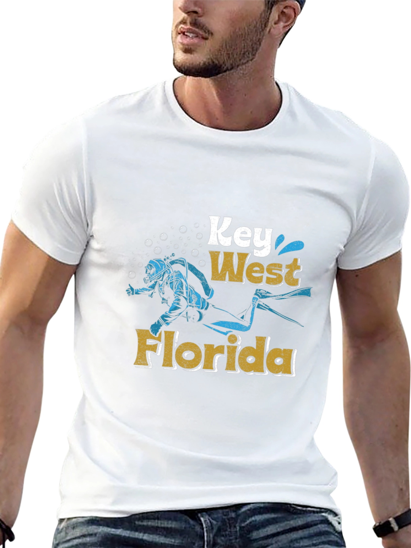 Key West Florida Diver Graphic Tee