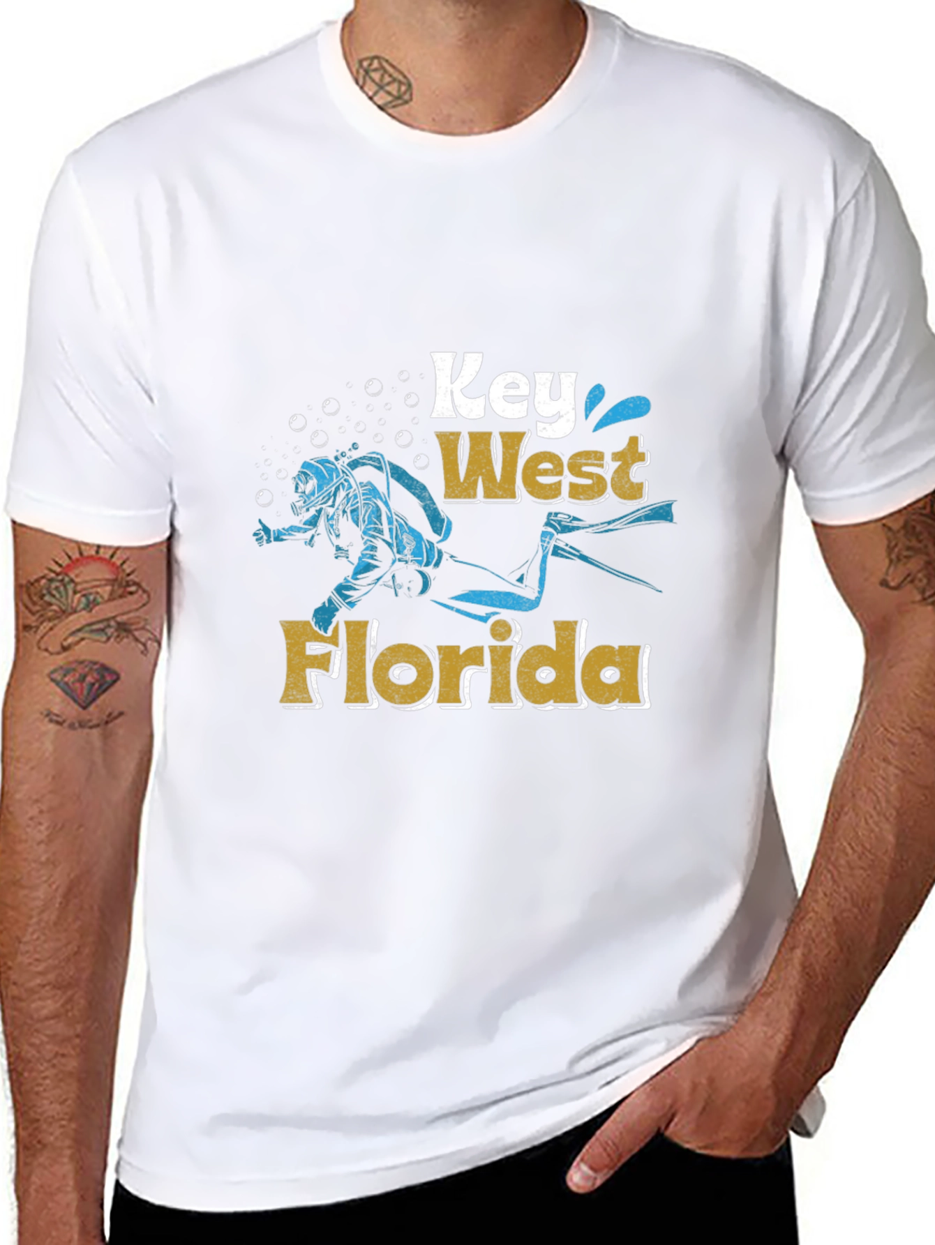 Key West Florida Diver Graphic Tee