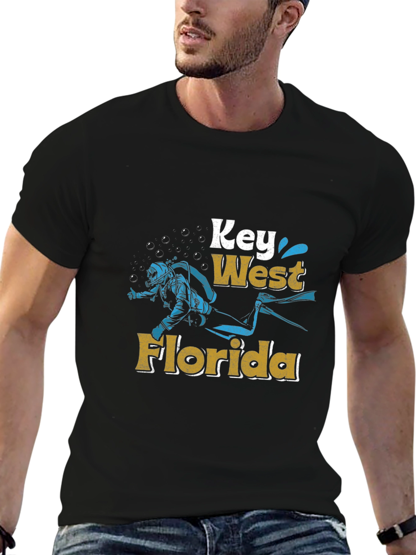 Key West Florida Diver Graphic Tee