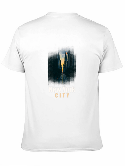 New York City Skyline Graphic Tee - Black