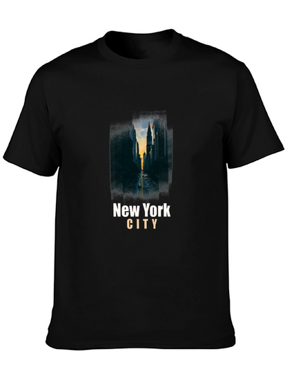 New York City Skyline Graphic Tee - Black