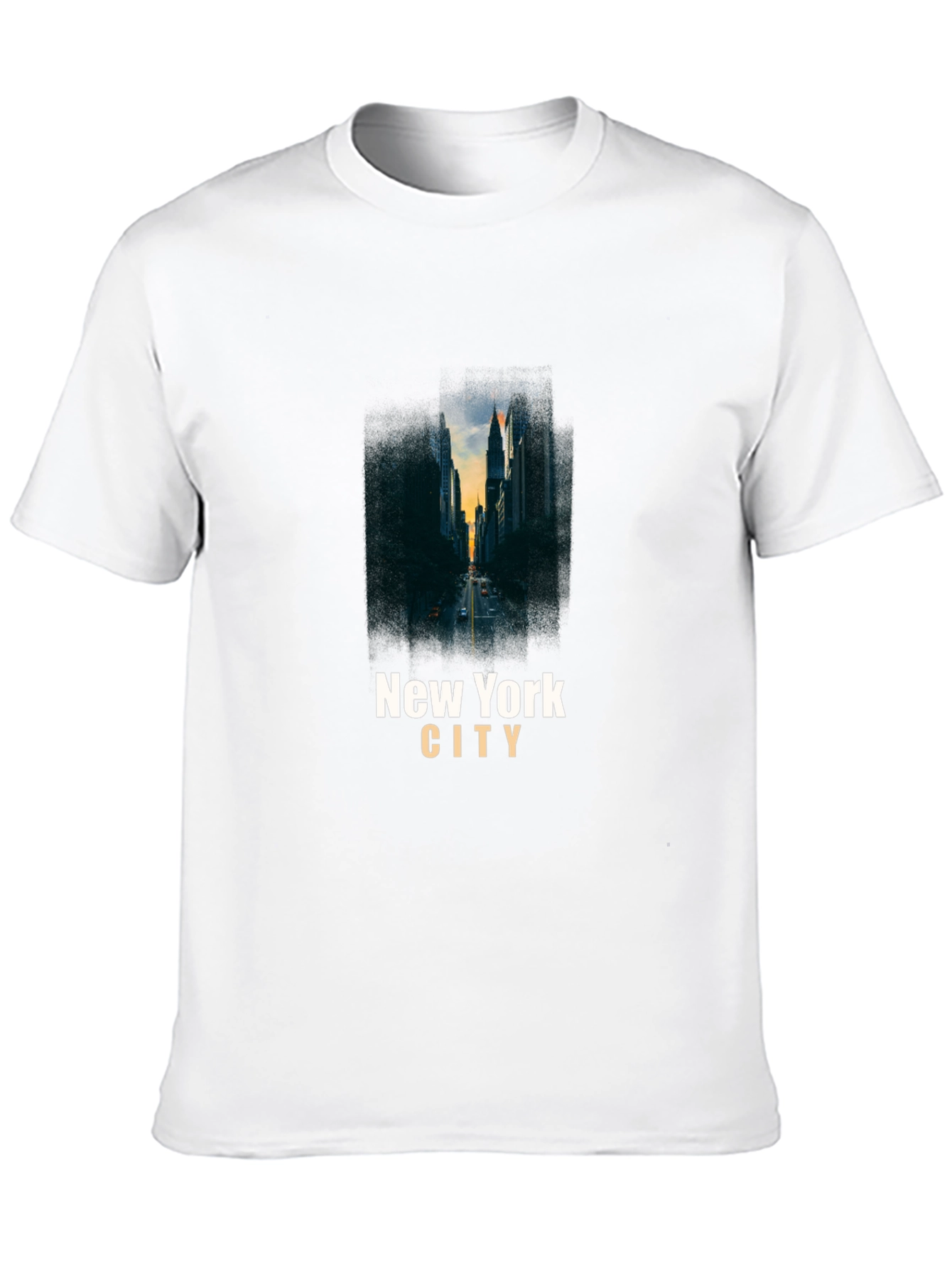 New York City Skyline Graphic Tee - Black
