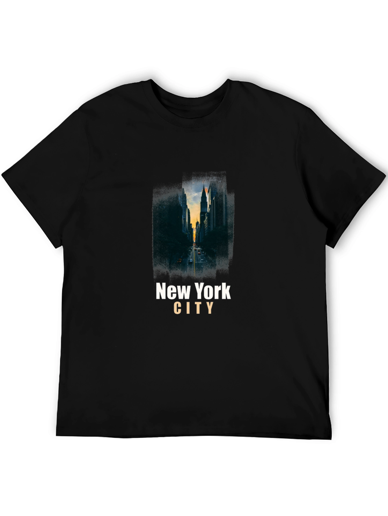 New York City Skyline Graphic Tee - Black