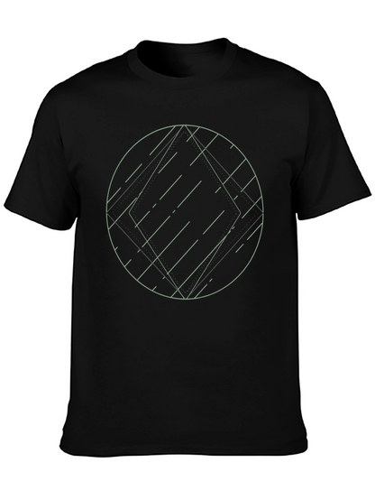 Geometric Graphic Tee - Modern Minimalist Design