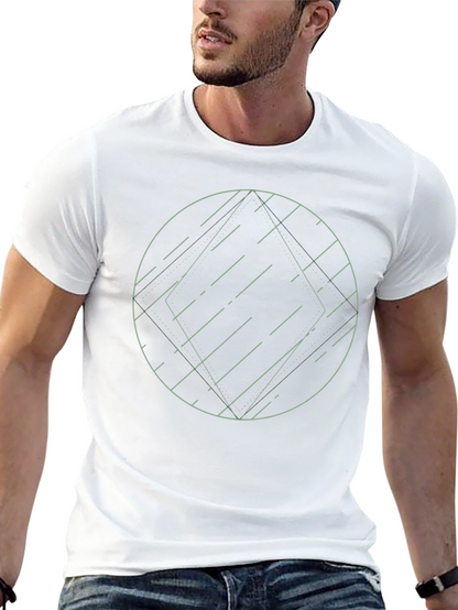 Geometric Graphic Tee - Modern Minimalist Design