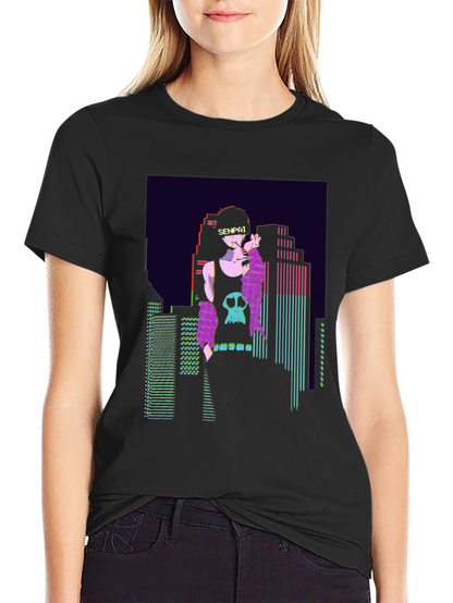 Senpai Anime Vaporwave Graphic T-Shirt