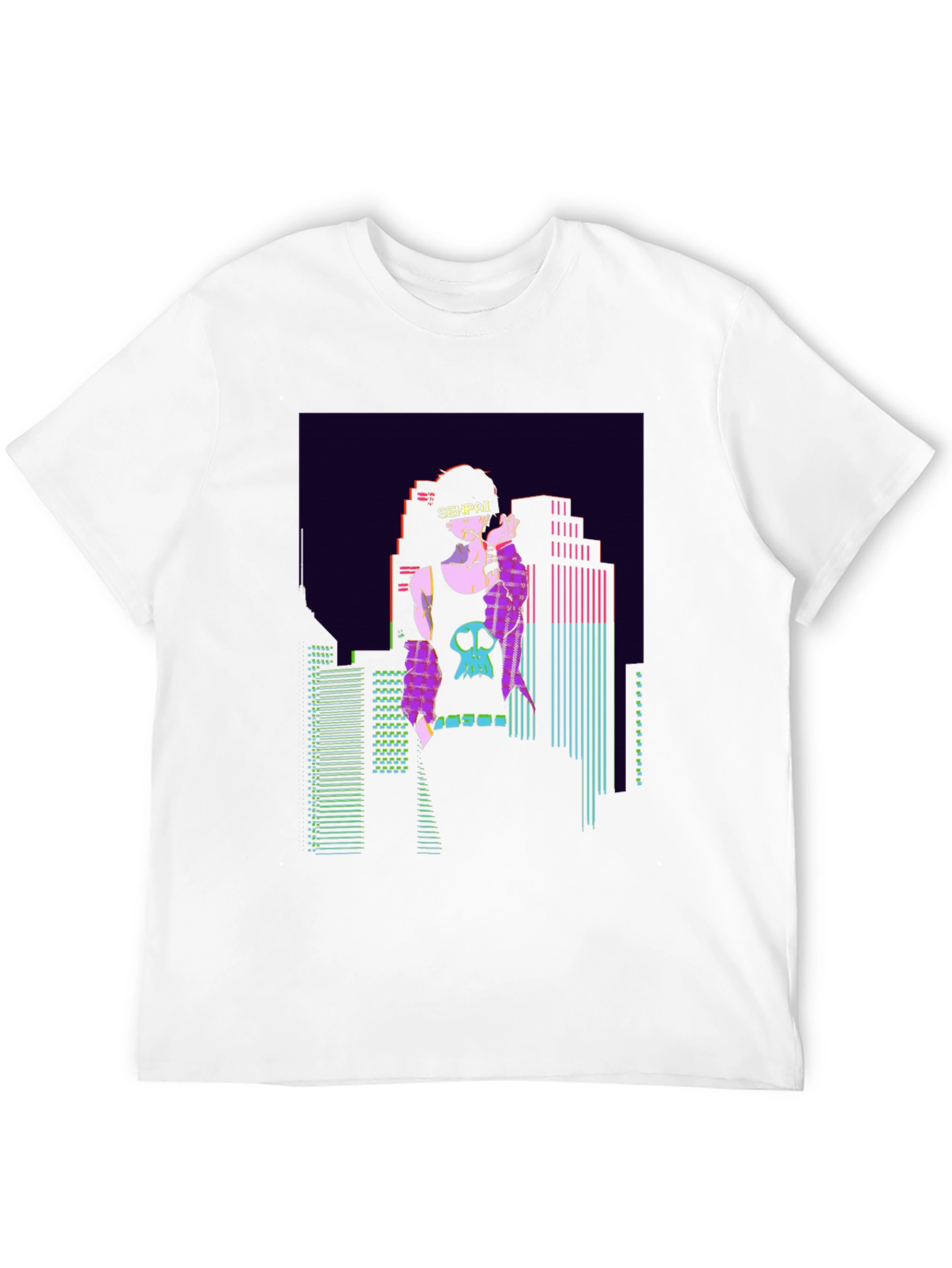 Senpai Anime Vaporwave Graphic T-Shirt