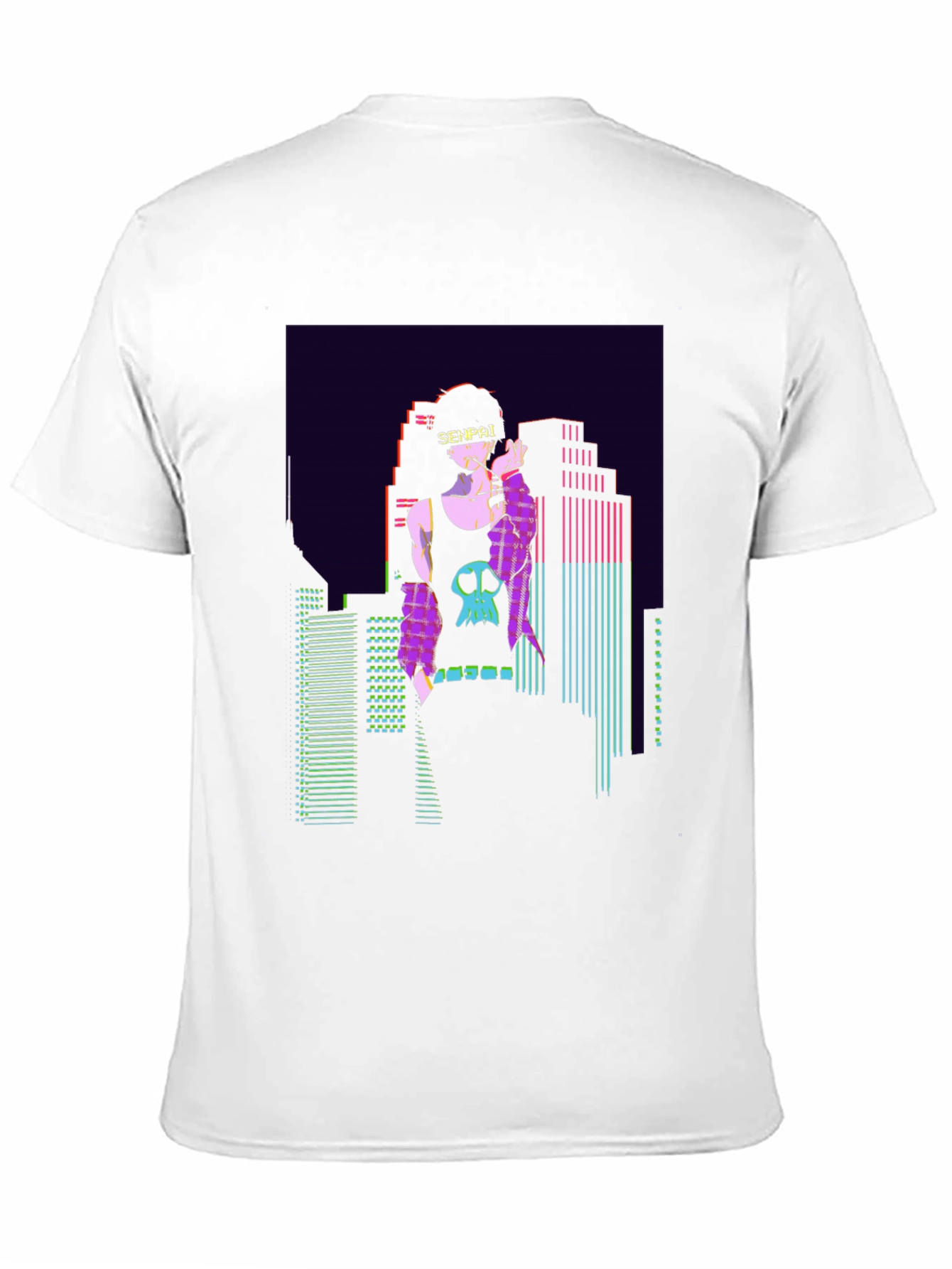 Senpai Anime Vaporwave Graphic T-Shirt