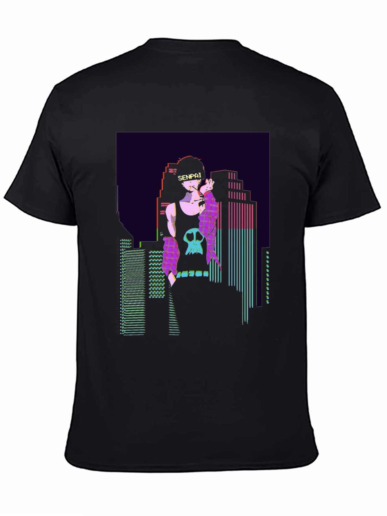 Senpai Anime Vaporwave Graphic T-Shirt