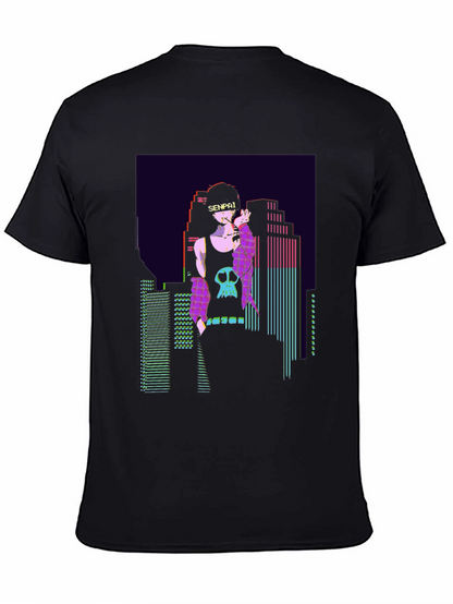 Senpai Anime Vaporwave Graphic T-Shirt