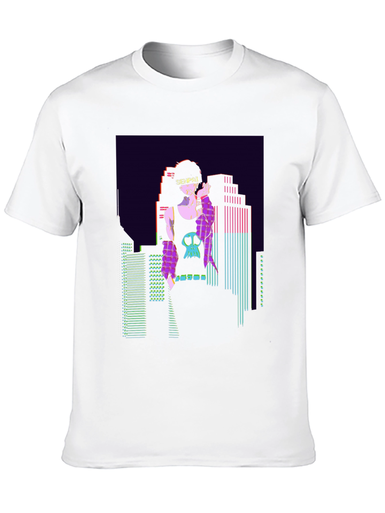 Senpai Anime Vaporwave Graphic T-Shirt