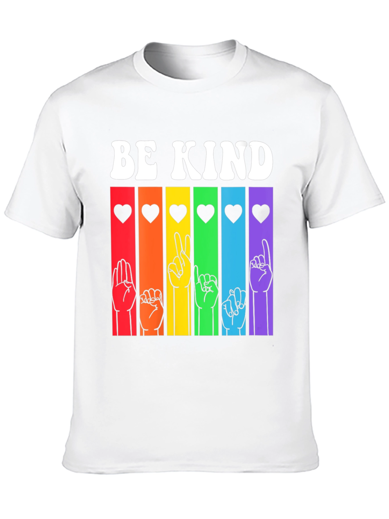 Be Kind Sign Language T-Shirt - Rainbow Pride