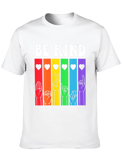Be Kind Sign Language T-Shirt - Rainbow Pride