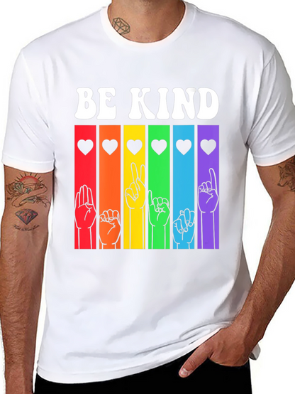 Be Kind Sign Language T-Shirt - Rainbow Pride
