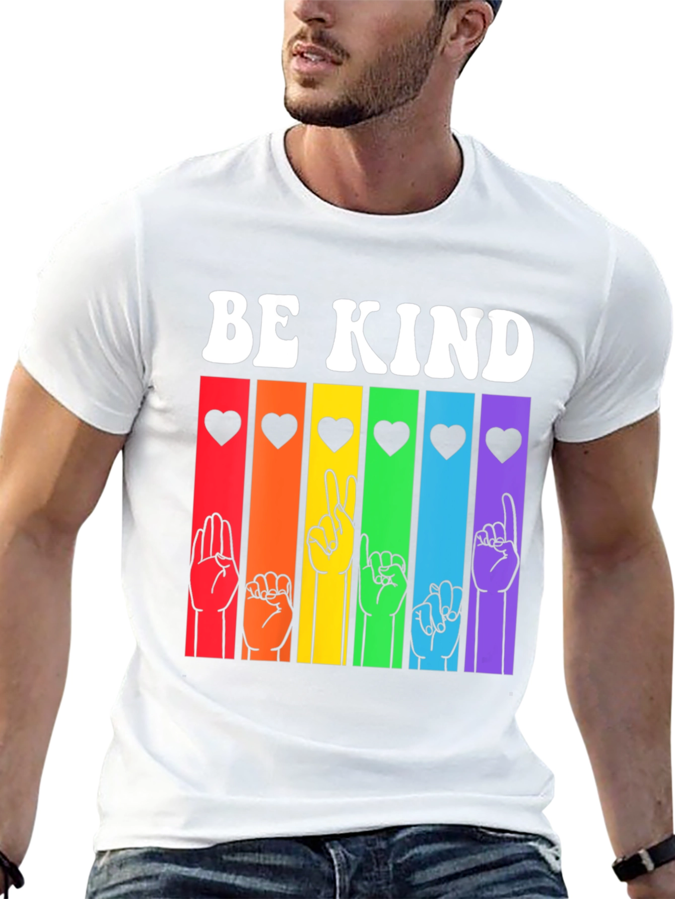 Be Kind Sign Language T-Shirt - Rainbow Pride