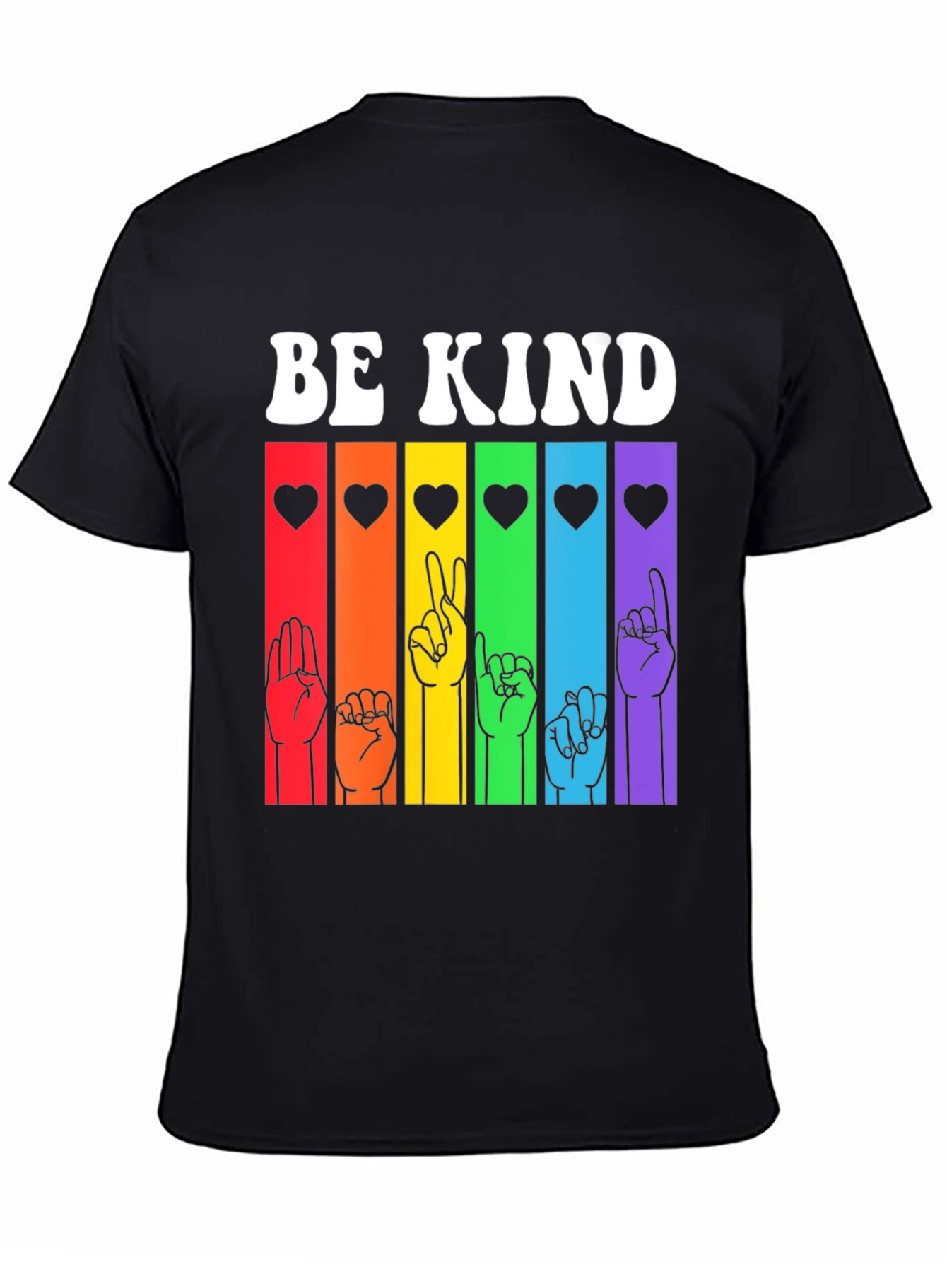 Be Kind Sign Language T-Shirt - Rainbow Pride