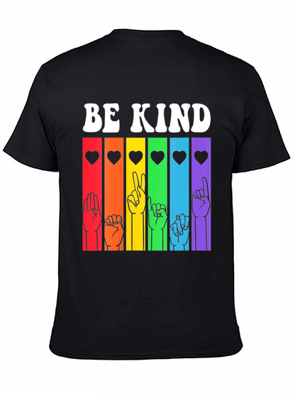Be Kind Sign Language T-Shirt - Rainbow Pride