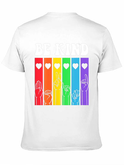 Be Kind Sign Language T-Shirt - Rainbow Pride