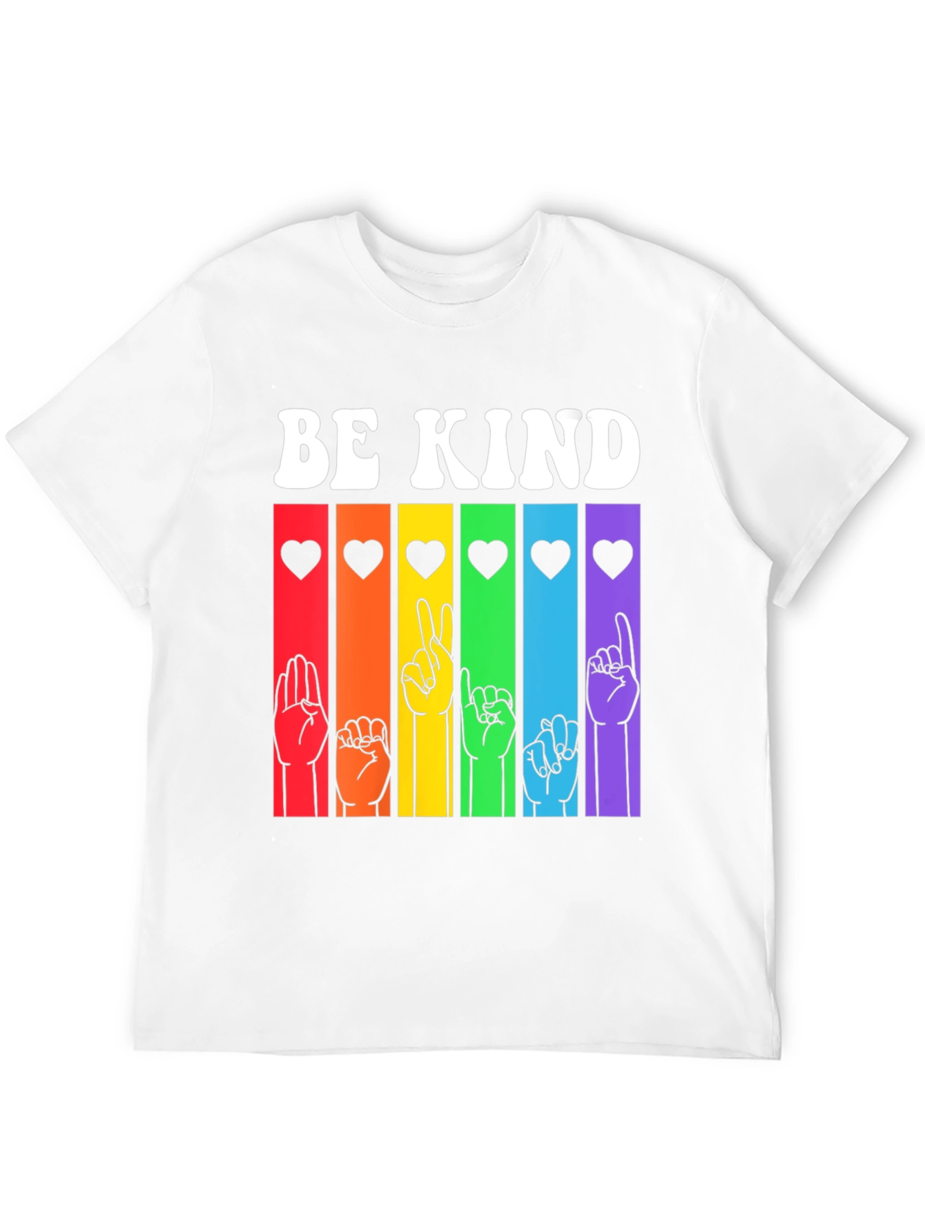 Be Kind Sign Language T-Shirt - Rainbow Pride