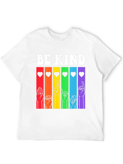 Be Kind Sign Language T-Shirt - Rainbow Pride