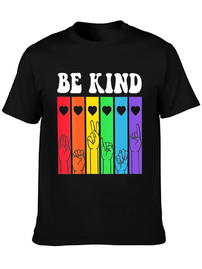 Be Kind Sign Language T-Shirt - Rainbow Pride