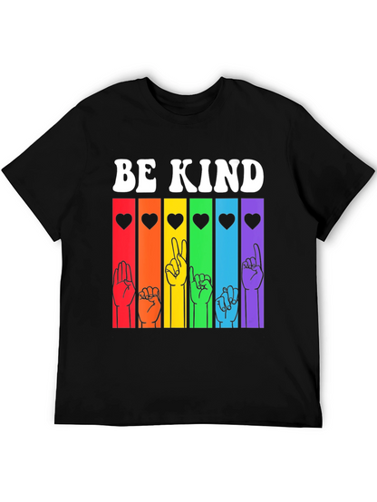 Be Kind Sign Language T-Shirt - Rainbow Pride