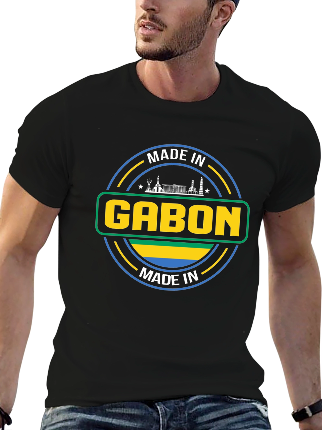 Made in Gabon T-Shirt - Black Cotton Tee