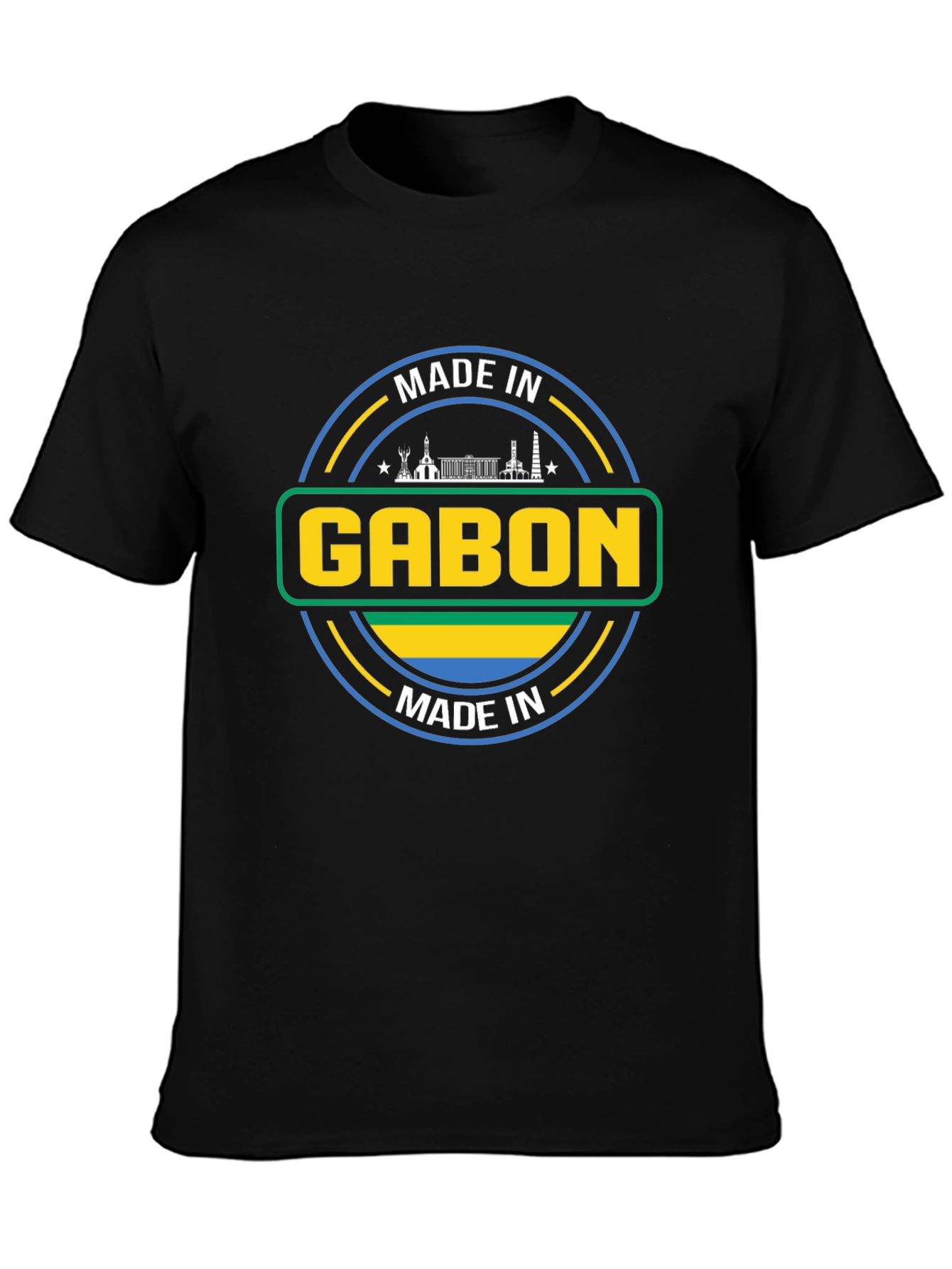 Made in Gabon T-Shirt - Black Cotton Tee
