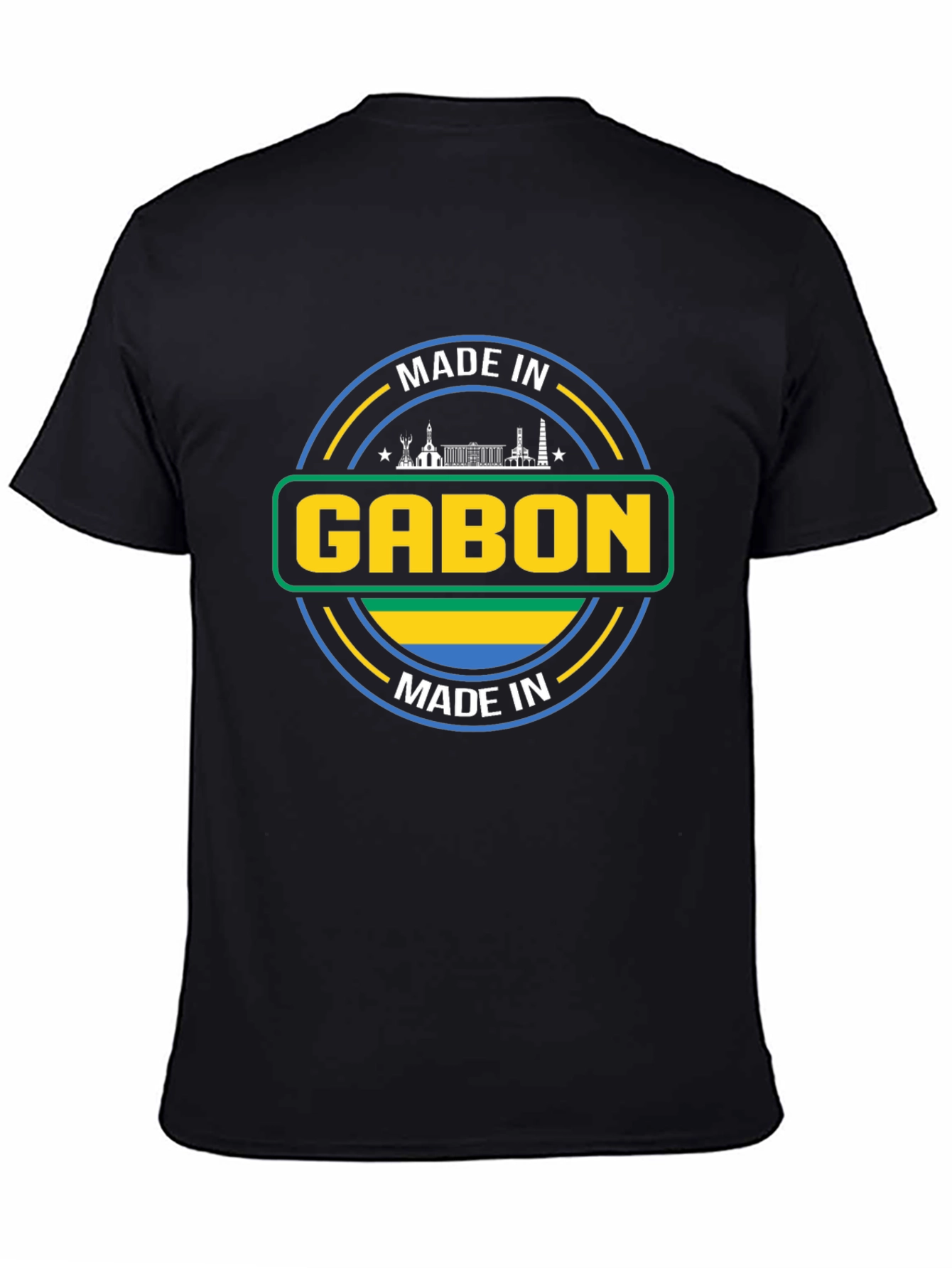 Made in Gabon T-Shirt - Black Cotton Tee