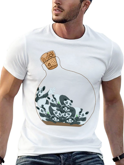 Panda Bottle Black Graphic Tee