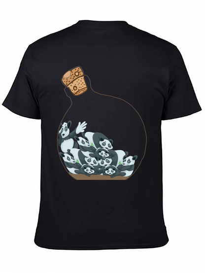 Panda Bottle Black Graphic Tee