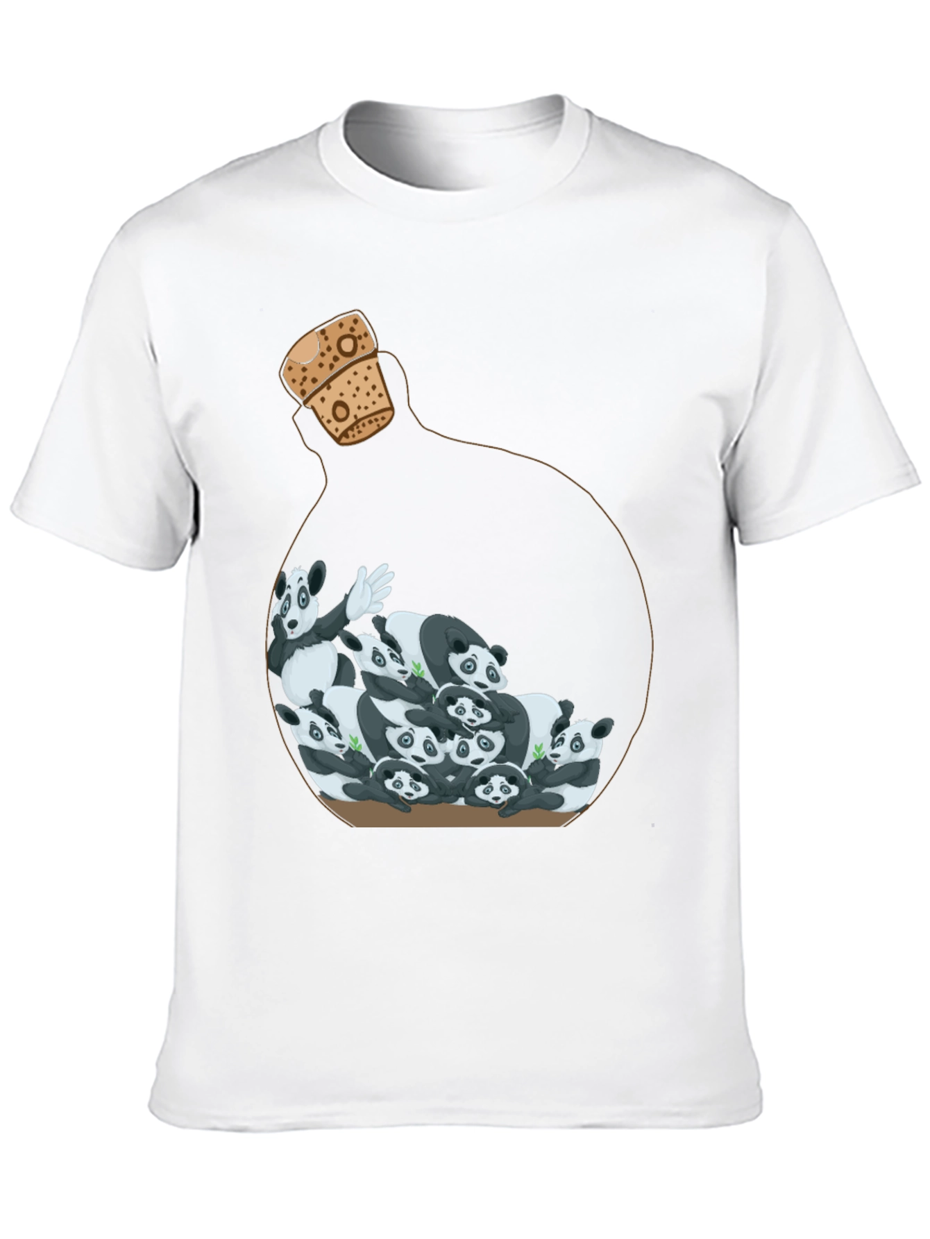 Panda Bottle Black Graphic Tee