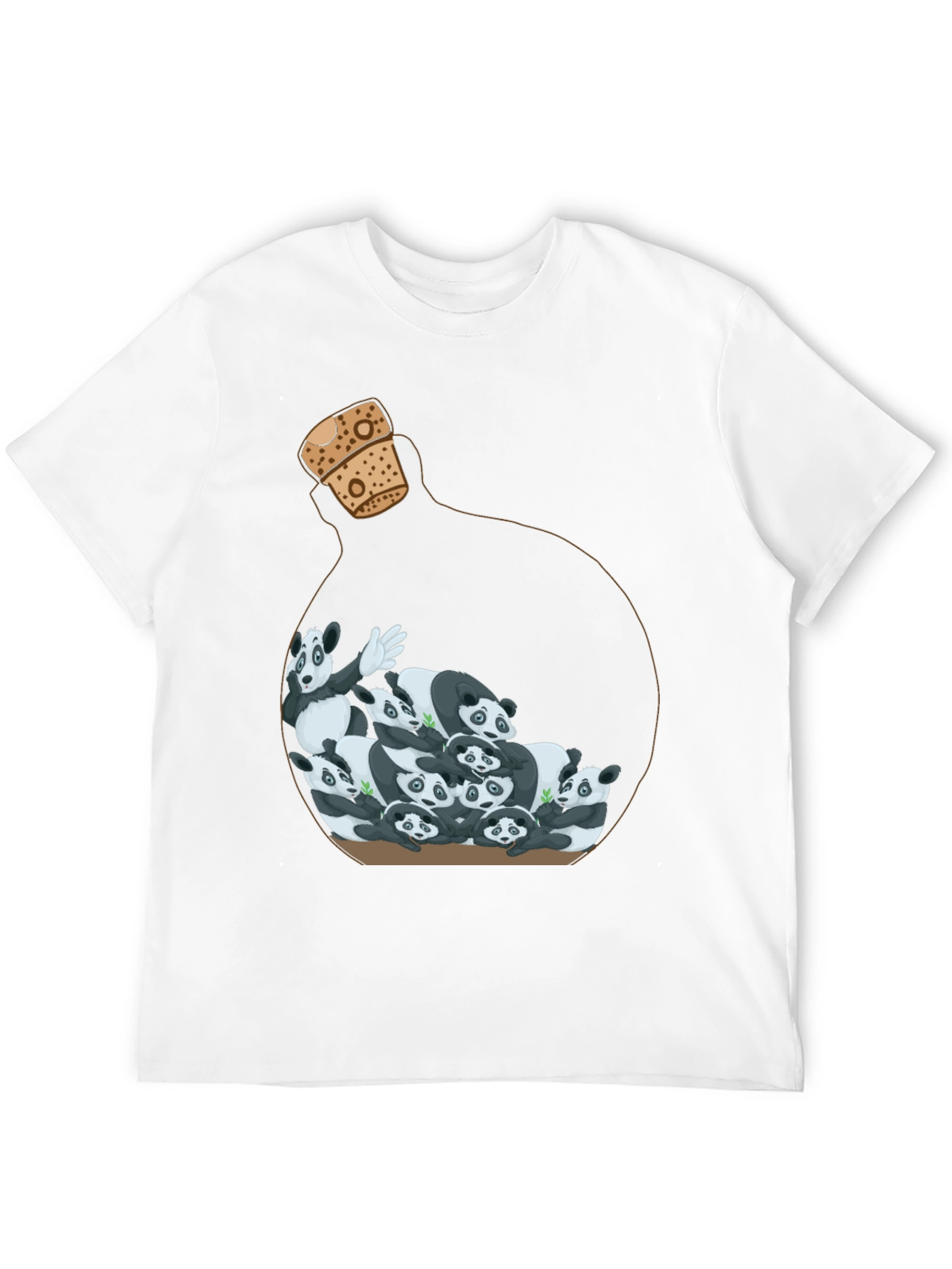 Panda Bottle Black Graphic Tee