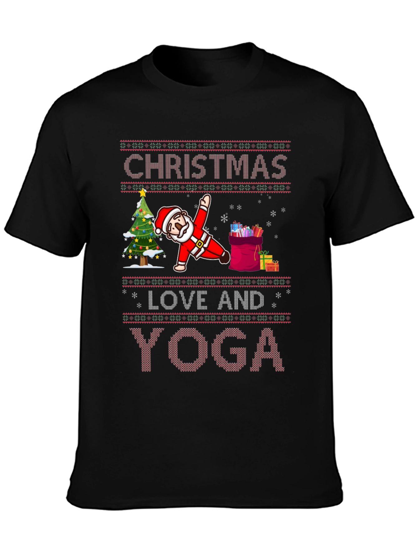 Christmas Yoga Santa T-Shirt