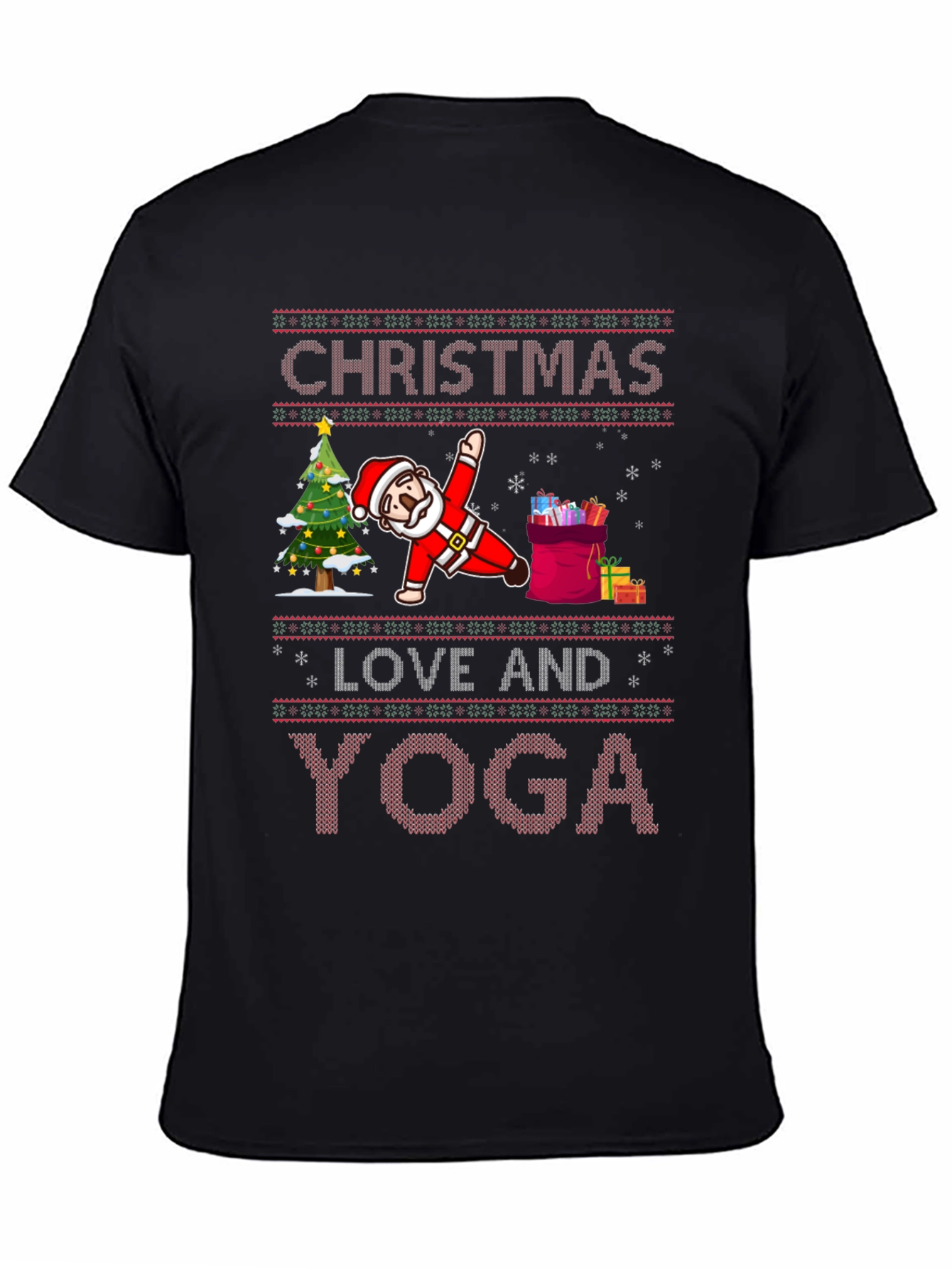Christmas Yoga Santa T-Shirt