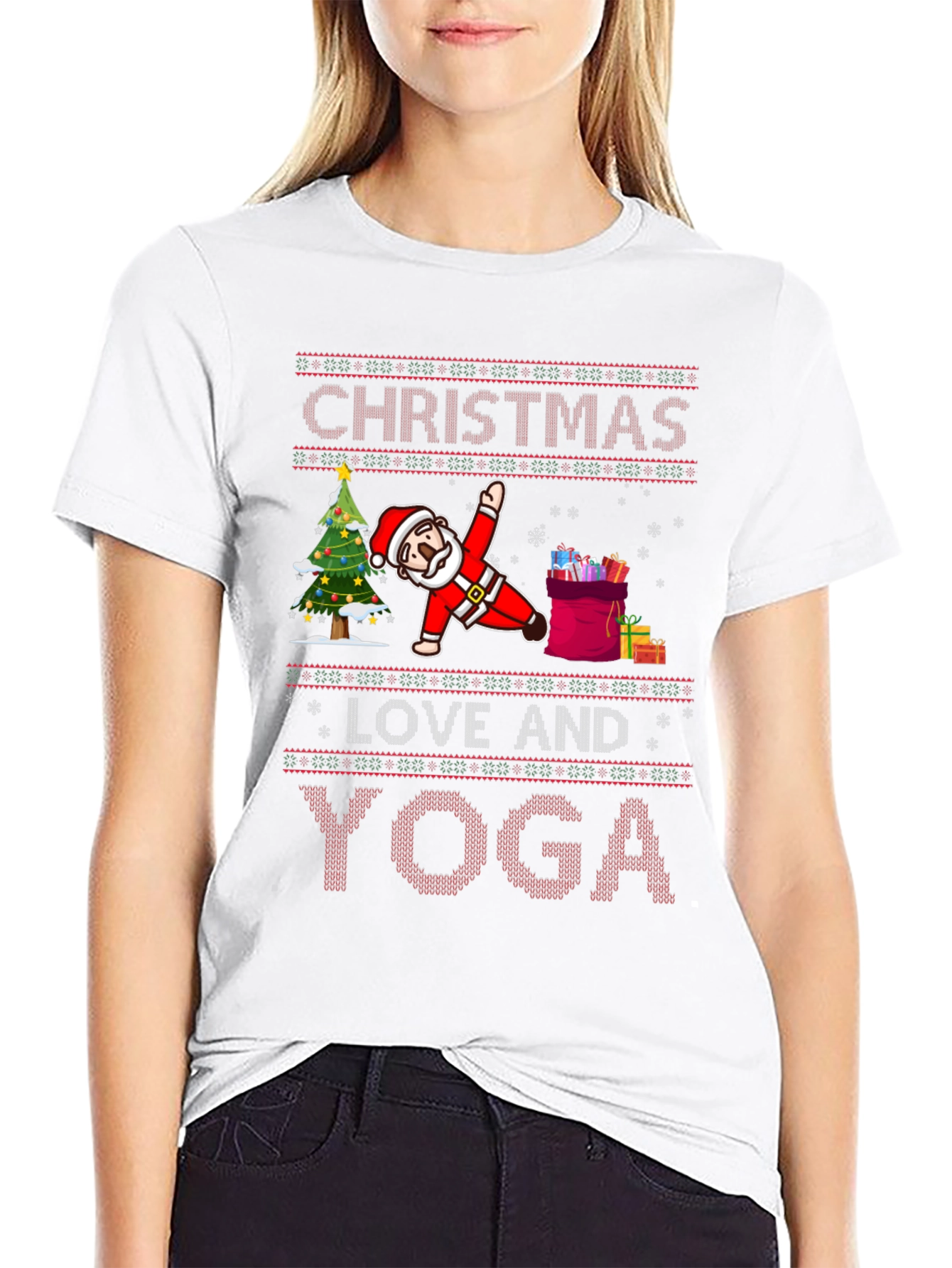 Christmas Yoga Santa T-Shirt
